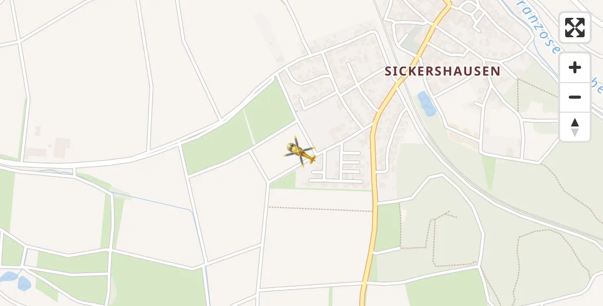 Flugroute Rettungshubschrauber Kitzingen - Kitzingen, 05 April 2026, 16:20