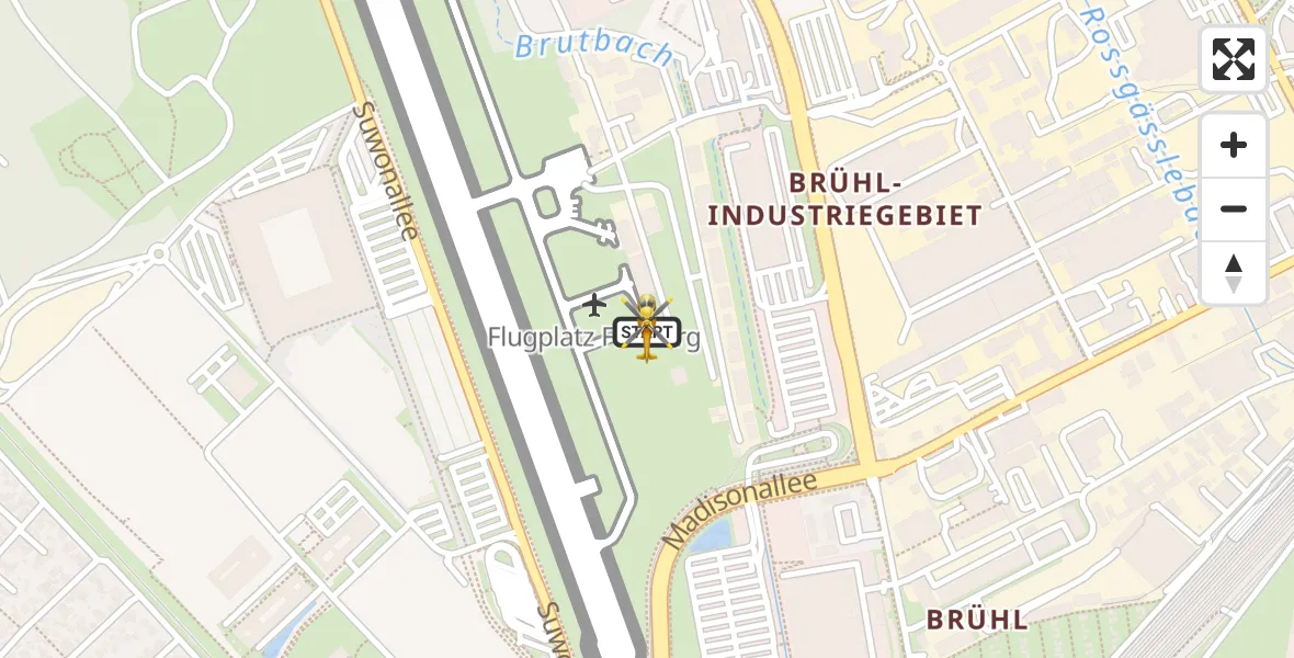 Flugroute Rettungshubschrauber Freiburg im Breisgau Flugplatz - Freiburg im Breisgau Flugplatz, 05 April 2026, 16:40