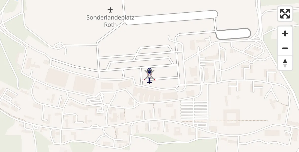 Flugroute Polizeihubschrauber Flugplatz Roth - Flugplatz Roth, 05 April 2026, 19:07
