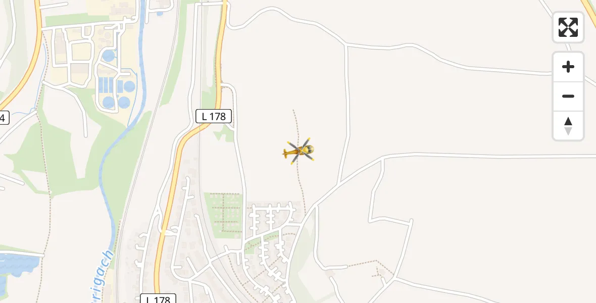 Flugroute Rettungshubschrauber Villingen-Schwenningen - Villingen-Schwenningen, 05 April 2026, 22:04