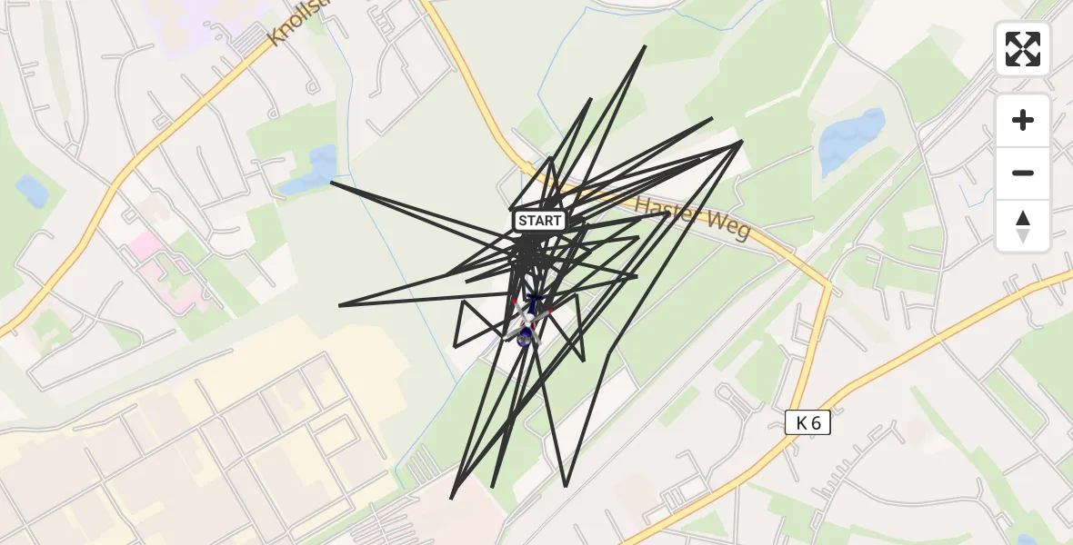 Flugroute Polizeihubschrauber Osnabrück - Osnabrück, 06 April 2026, 01:23