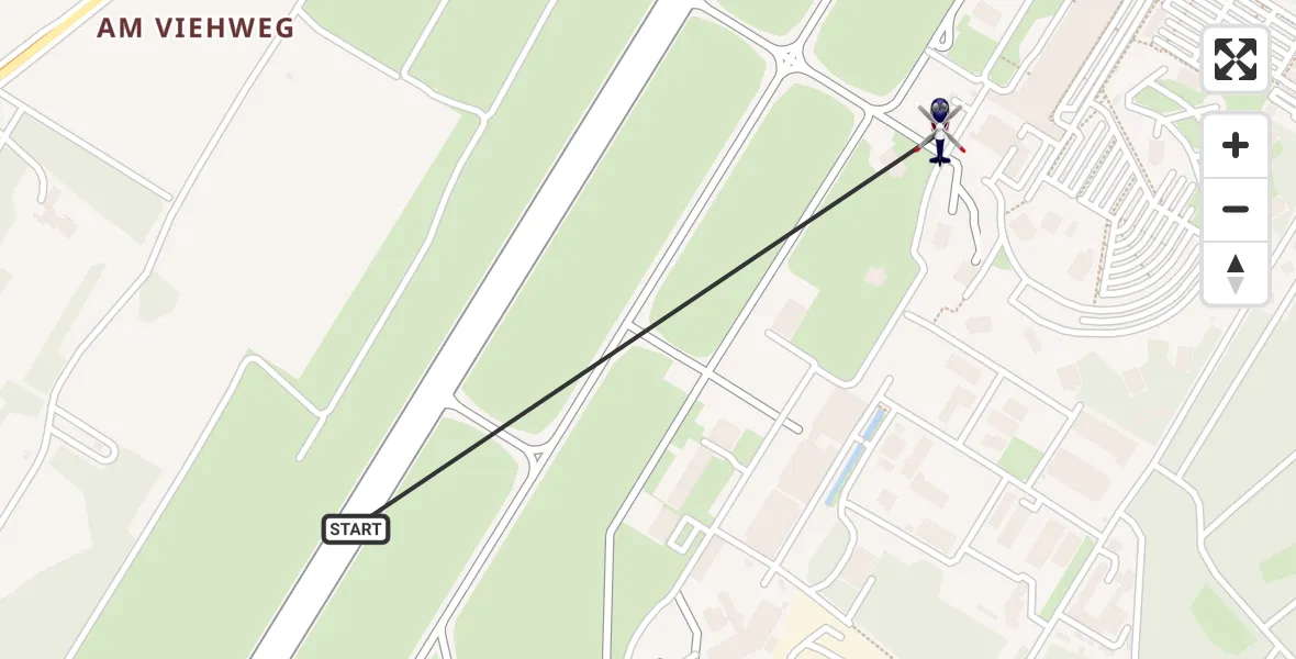 Flugroute Polizeihubschrauber Karlsruhe Baden-Baden Flughafen - Karlsruhe Baden-Baden Flughafen, 06 April 2026, 04:16