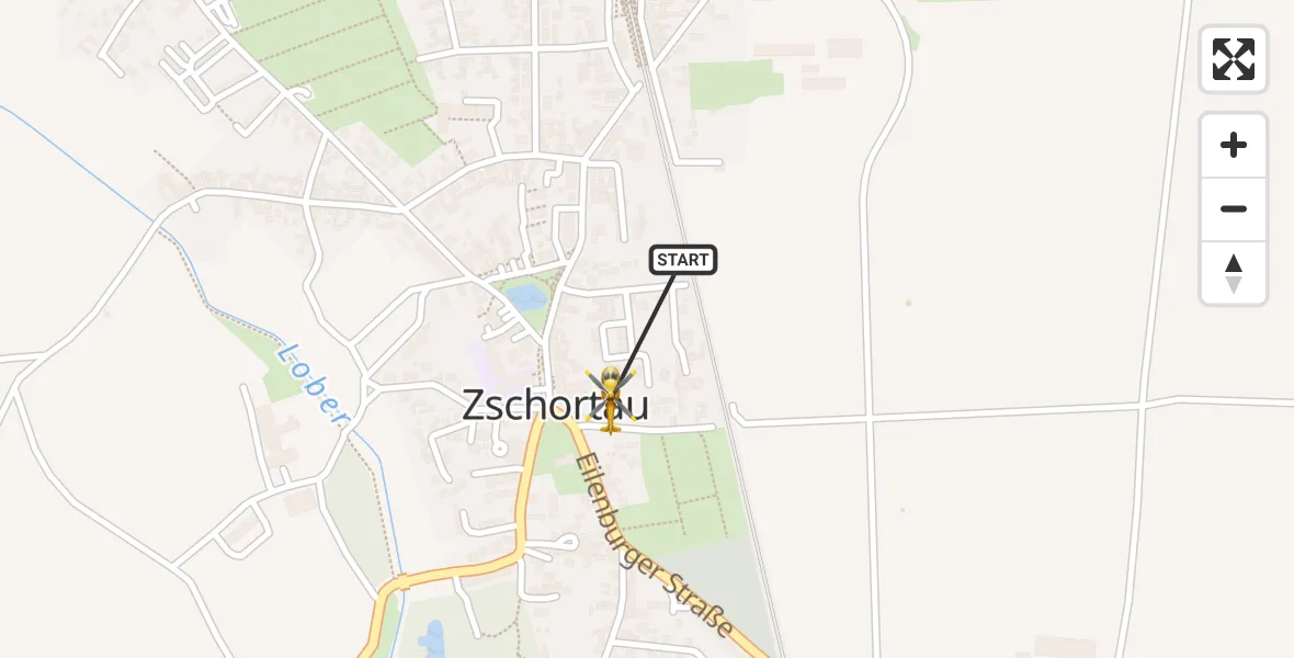 Flugroute Rettungshubschrauber Rackwitz - Rackwitz, 06 April 2026, 06:27