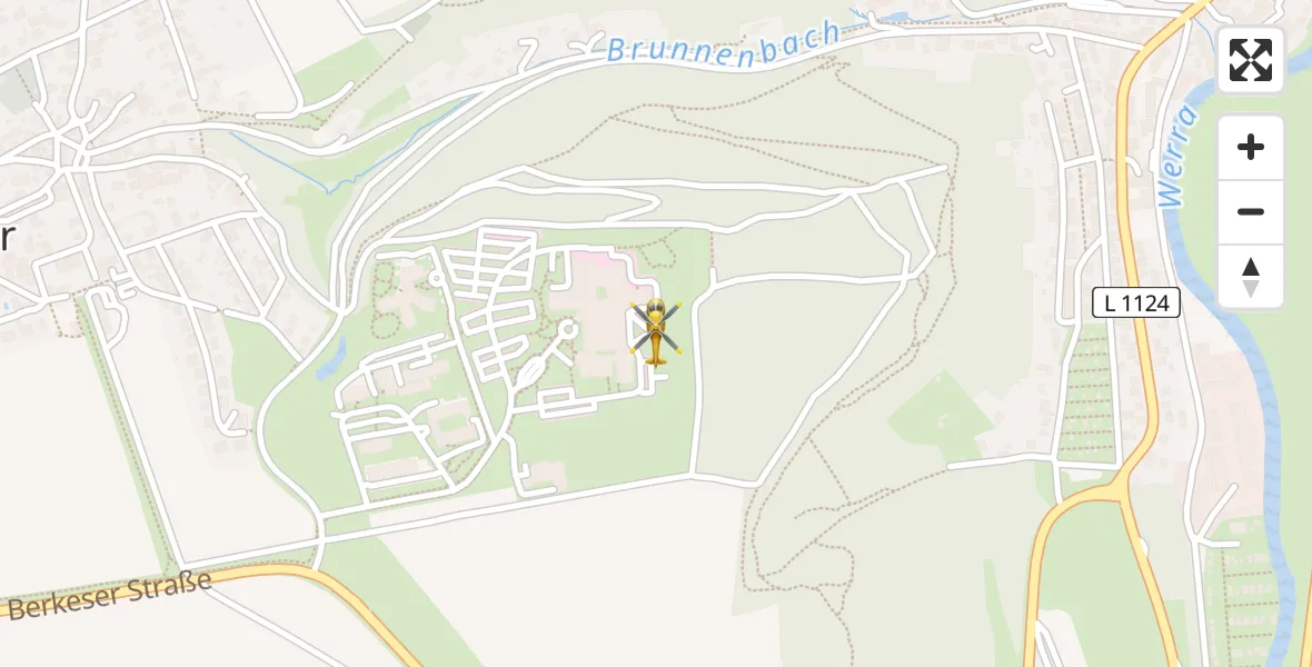 Flugroute Rettungshubschrauber Helios Clinic Meiningen - Helios Clinic Meiningen, 06 April 2026, 06:28