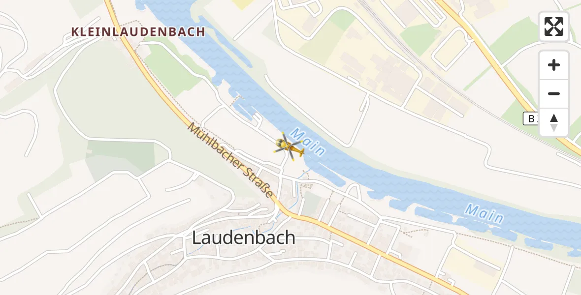 Flugroute Rettungshubschrauber Karlstadt - Karlstadt, 06 April 2026, 06:54