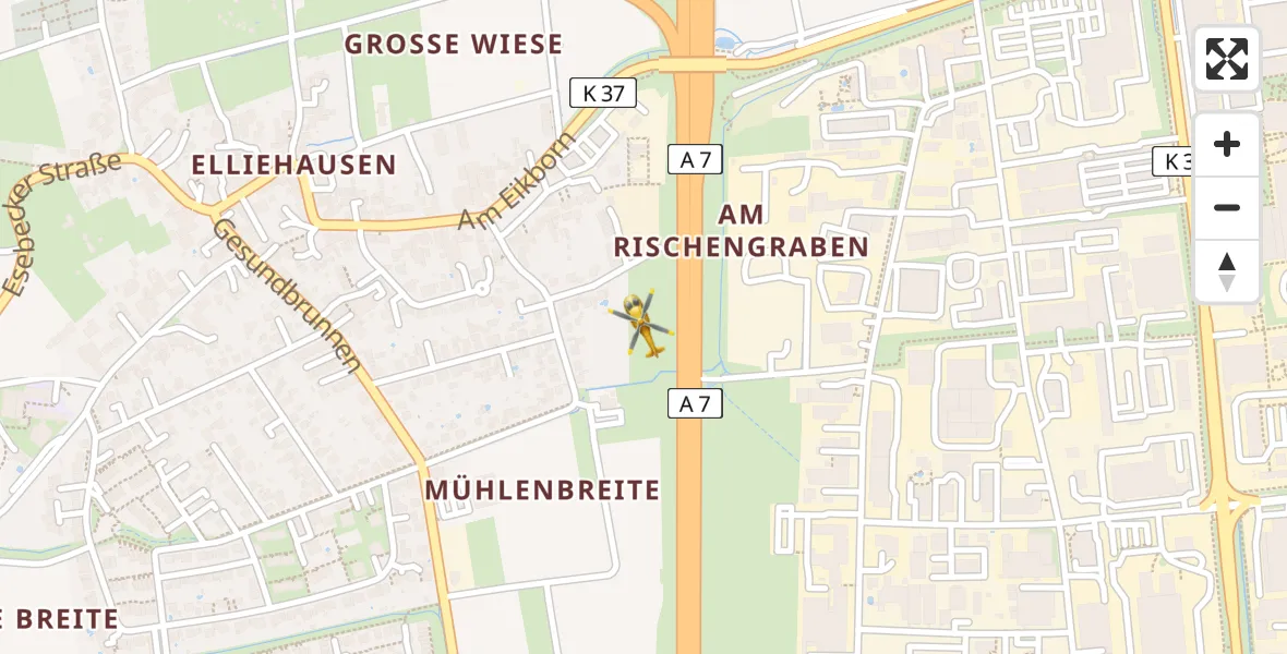 Flugroute Rettungshubschrauber Göttingen - Göttingen, 06 April 2026, 07:08
