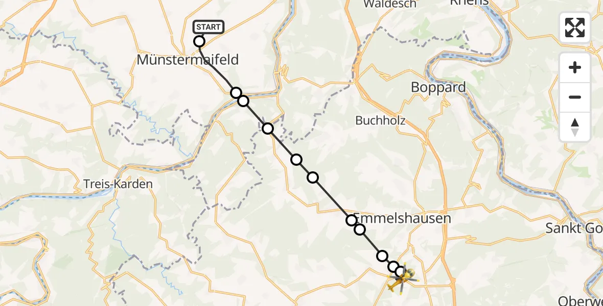 Flugroute Ambulanzhubschrauber Kalt - Mühlpfad, 06 April 2026, 10:39
