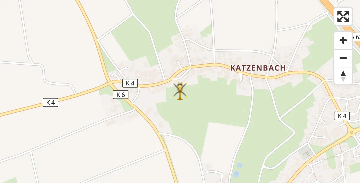 Flugroute Rettungshubschrauber Hütschenhausen - Hütschenhausen, 06 April 2026, 10:48