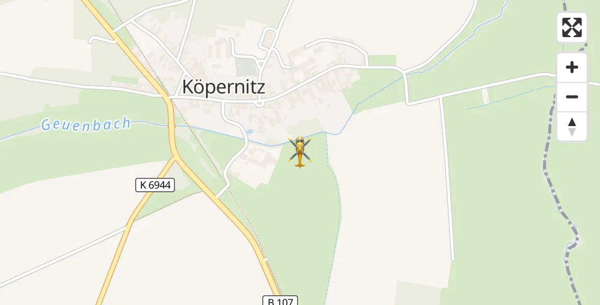 Flugroute Rettungshubschrauber Ziesar - Ziesar, 06 April 2026, 11:41