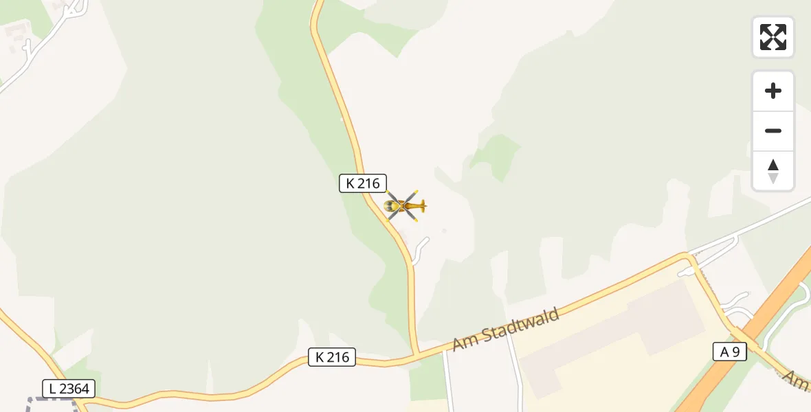 Flugroute Rettungshubschrauber Triptis - Triptis, 06 April 2026, 11:58