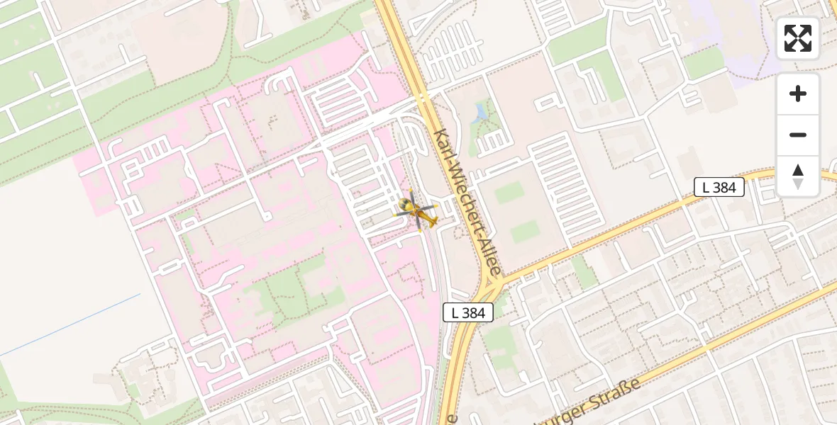 Flugroute Rettungshubschrauber Hannover Luftrettung Hubschrauberlandeplatz (Christoph 4) - Hannover Luftrettung Hubschrauberlandeplatz (Christoph 4), 06 April 2026, 13:42