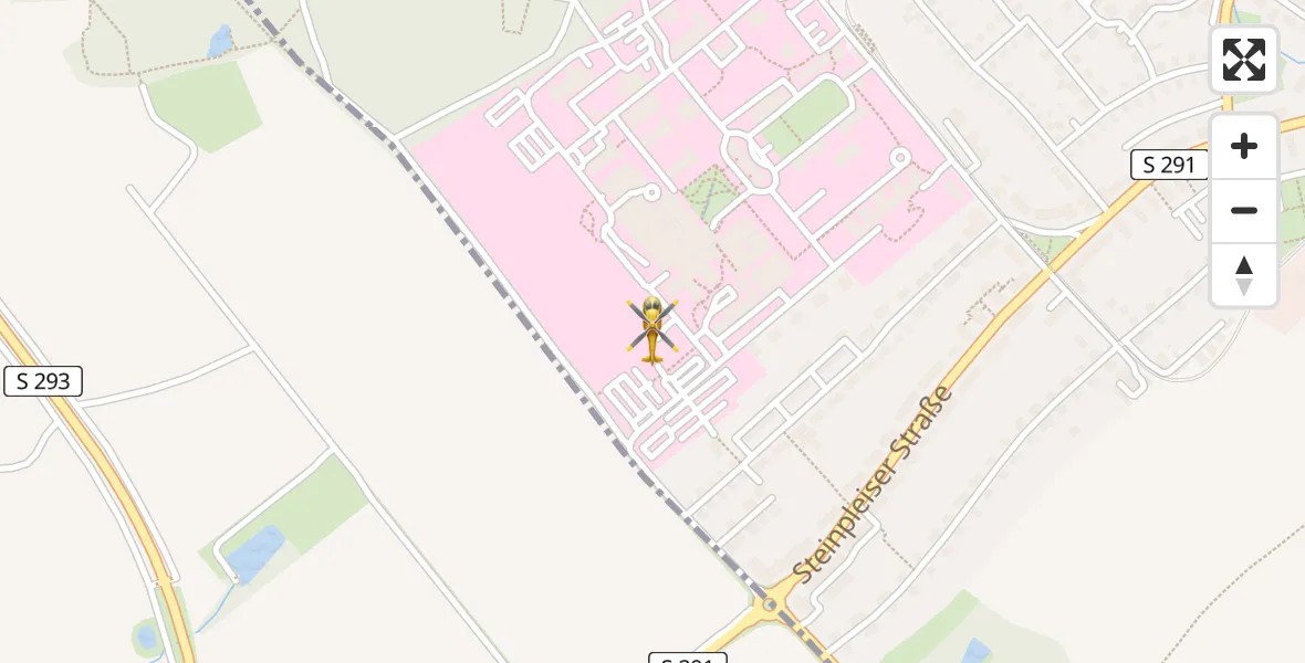 Flugroute Rettungshubschrauber ADAC Air Rescue Station Zwickau Hubschrauberlandeplatz - ADAC Air Rescue Station Zwickau Hubschrauberlandeplatz, 06 April 2026, 14:15