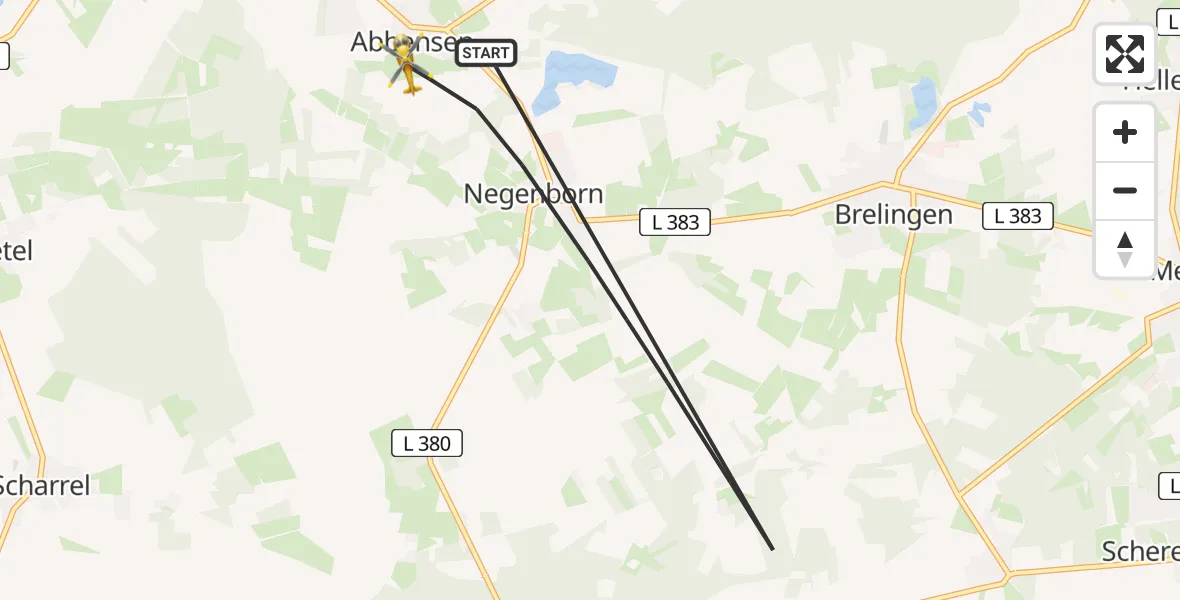 Flugroute Rettungshubschrauber Wedemark - Wedemark, 06 April 2026, 14:38