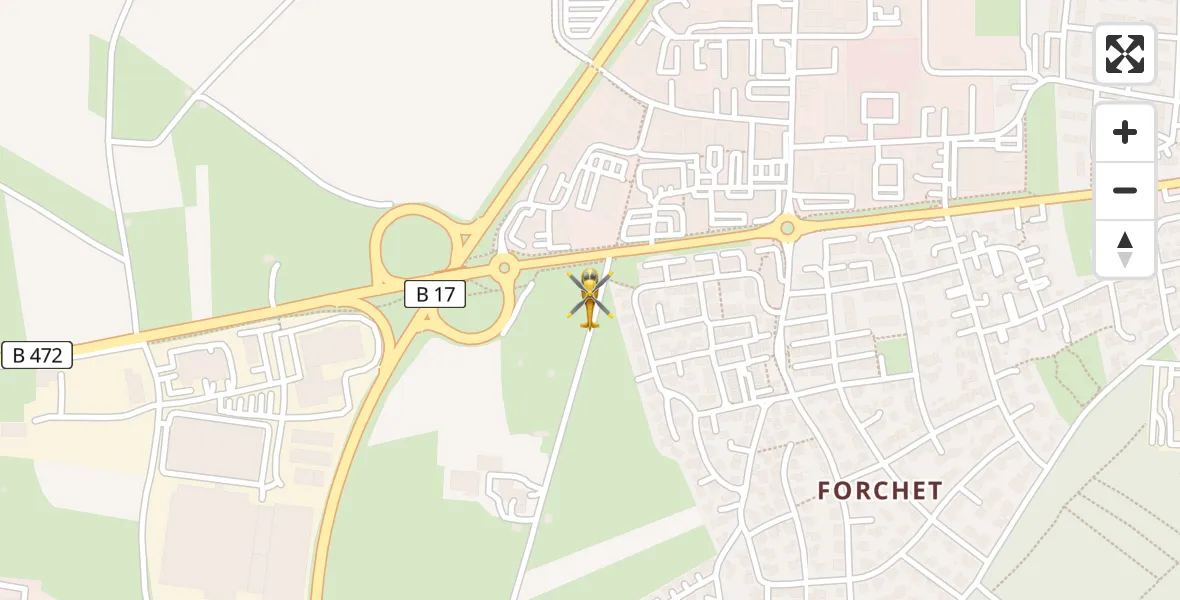 Flugroute Rettungshubschrauber Schongau - Schongau, 06 April 2026, 14:40