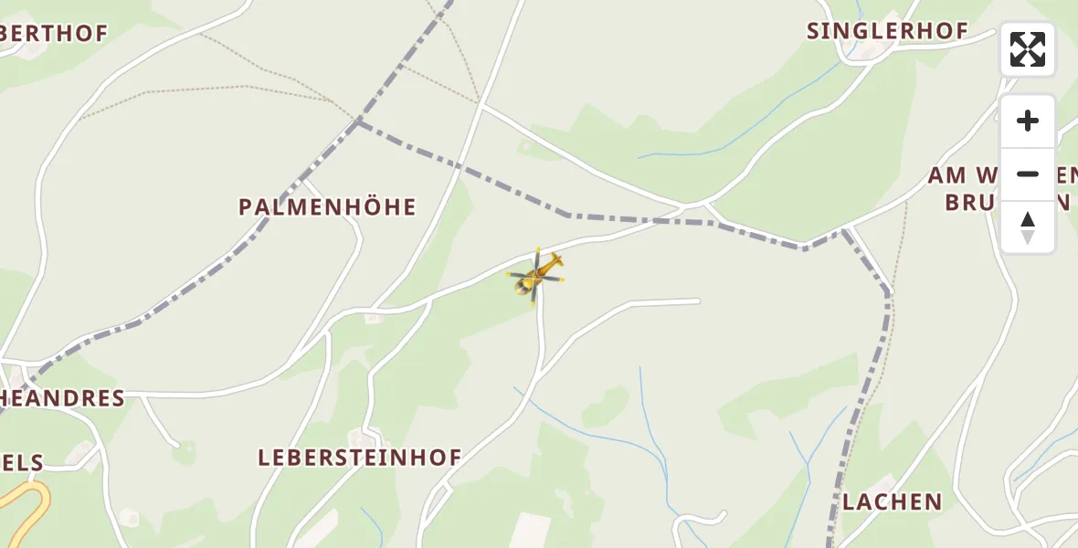 Flugroute Rettungshubschrauber Biederbach - Biederbach, 06 April 2026, 14:56