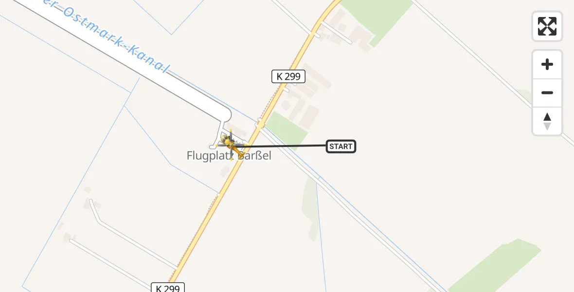 Flugroute Rettungshubschrauber Barßel - Barßel, 06 April 2026, 15:00