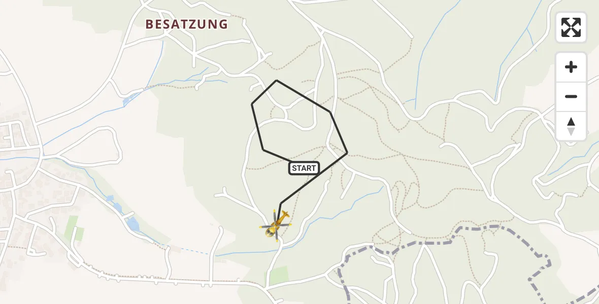 Flugroute Rettungshubschrauber Burgthann - Burgthann, 06 April 2026, 15:20