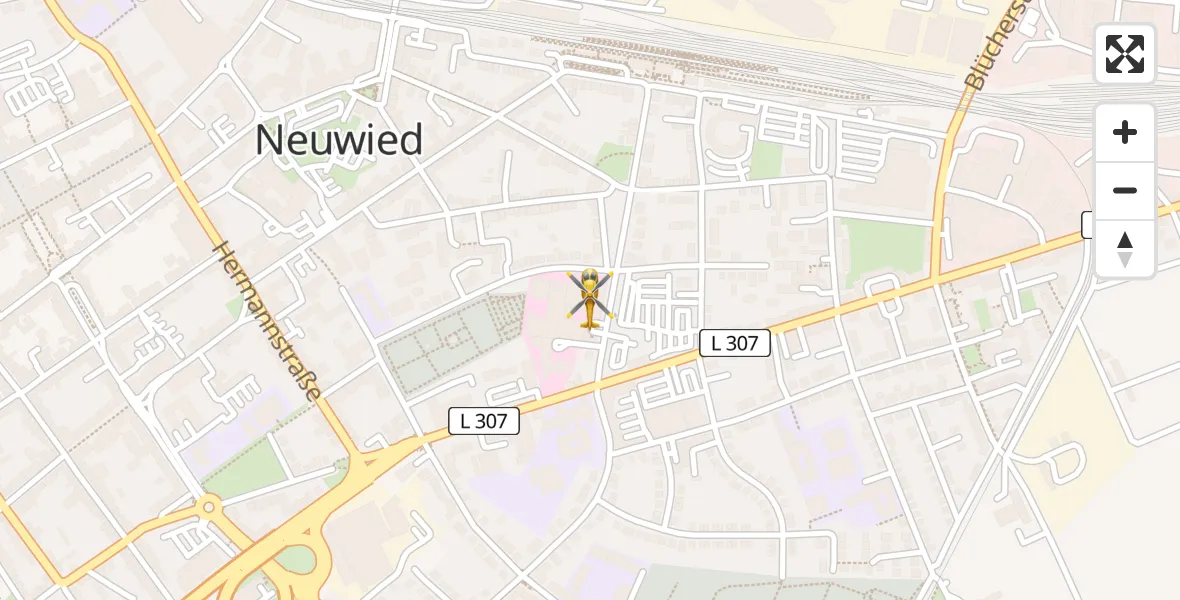 Flugroute Rettungshubschrauber Neuwied - Neuwied, 06 April 2026, 15:34