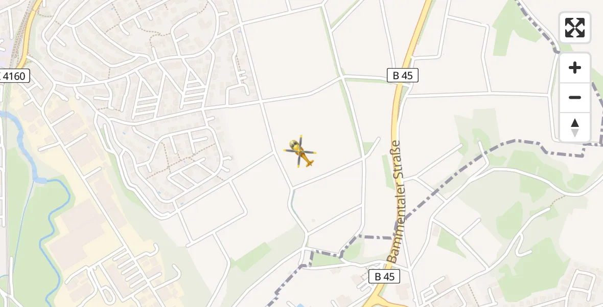 Flugroute Rettungshubschrauber Bammental - Bammental, 06 April 2026, 15:47