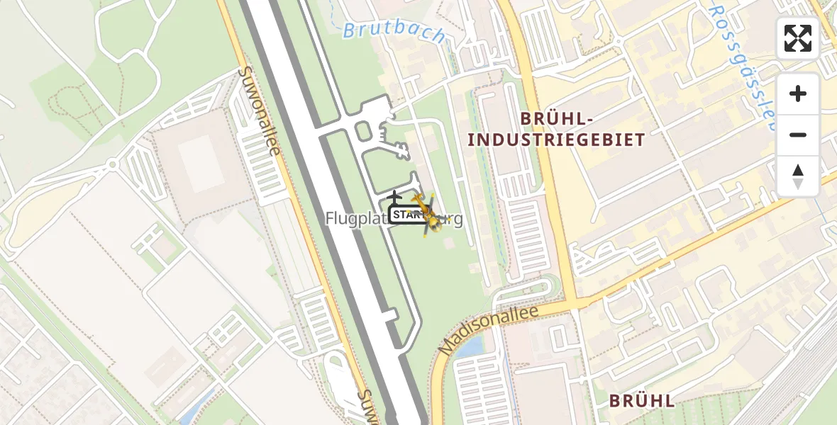Flugroute Rettungshubschrauber Freiburg im Breisgau Flugplatz - Freiburg im Breisgau Flugplatz, 06 April 2026, 16:11