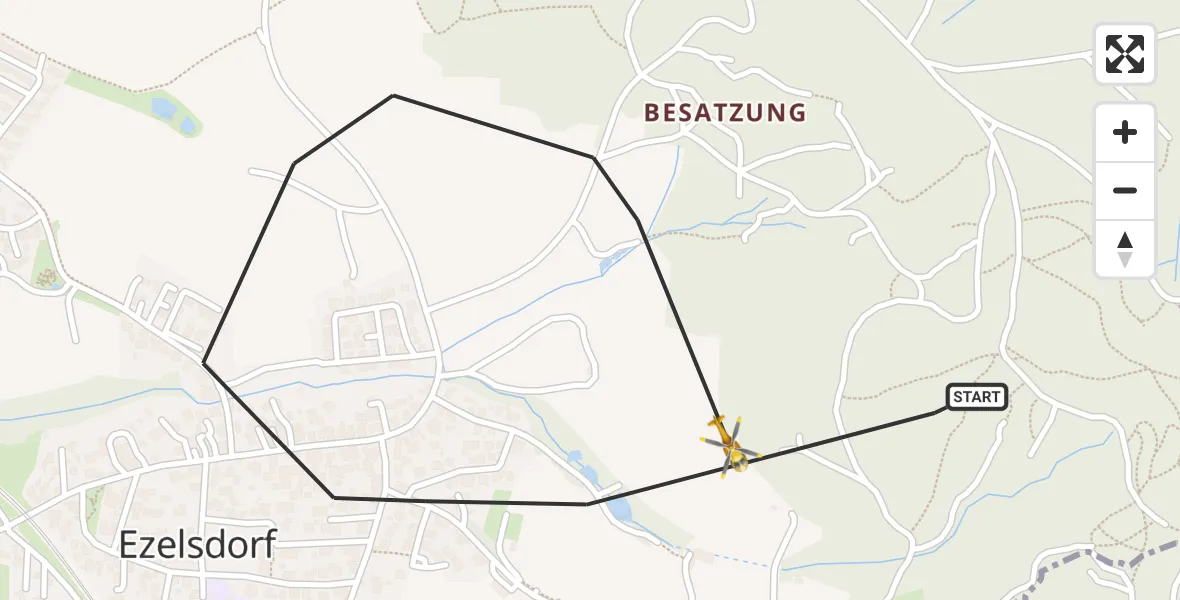 Flugroute Rettungshubschrauber Burgthann - Burgthann, 06 April 2026, 16:12