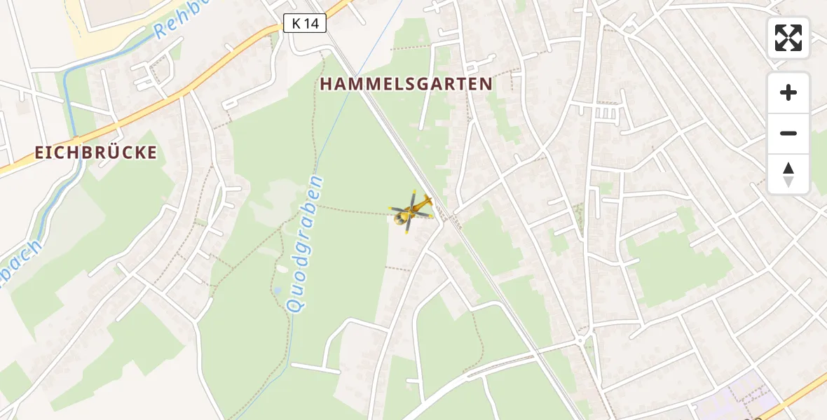 Flugroute Rettungshubschrauber Schifferstadt - Schifferstadt, 06 April 2026, 16:43