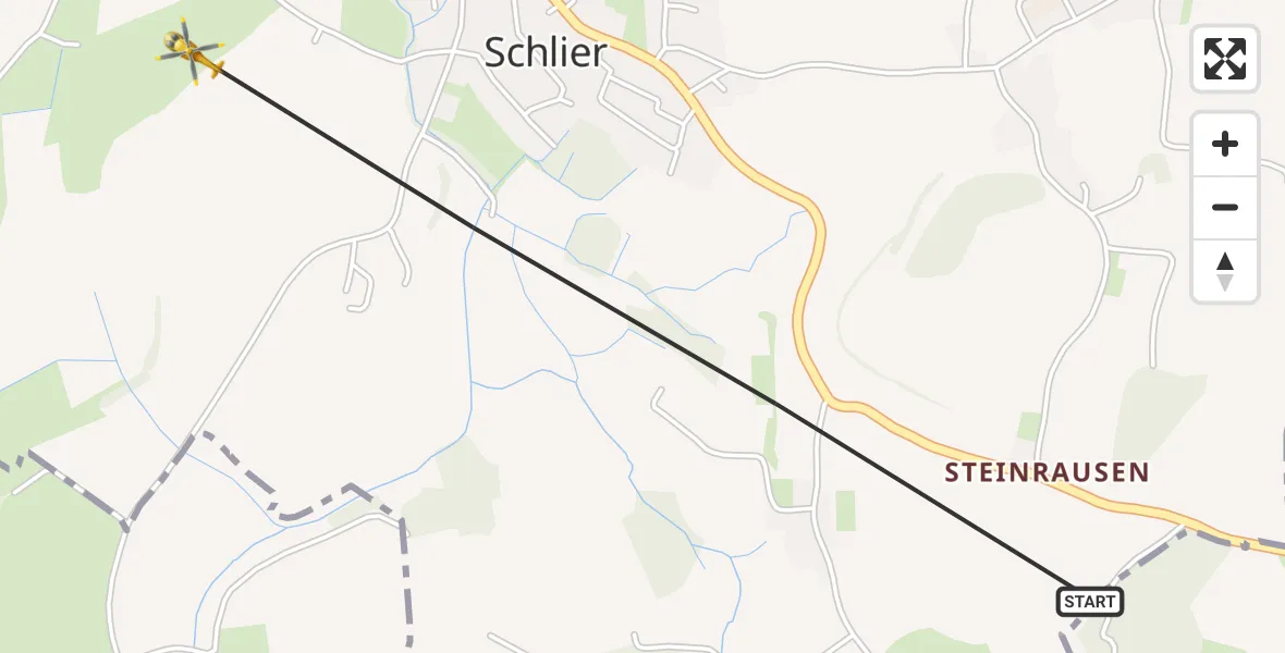Flugroute Rettungshubschrauber Schlier - Schlier, 06 April 2026, 16:58