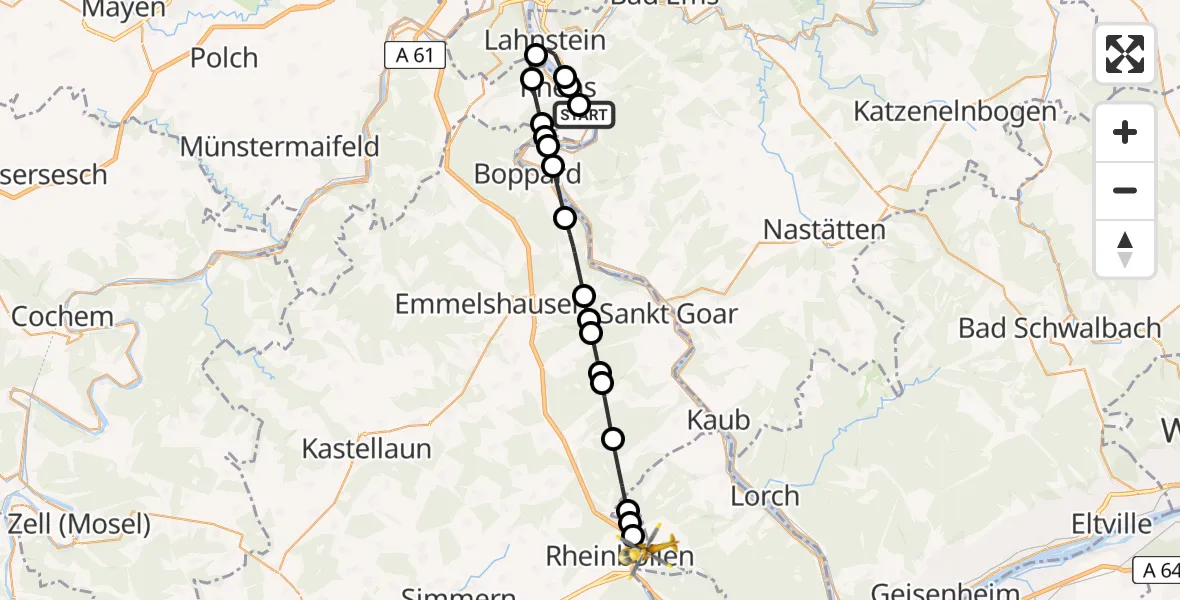 Flugroute Rettungshubschrauber Spay - Dichtelbach, 06 April 2026, 17:01