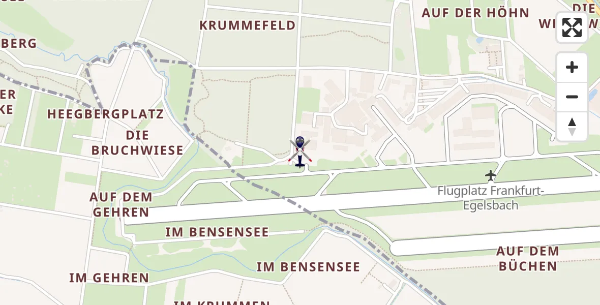 Flugroute Polizeihubschrauber Flughafen Frankfurt-Egelsbach - Flughafen Frankfurt-Egelsbach, 06 April 2026, 21:02