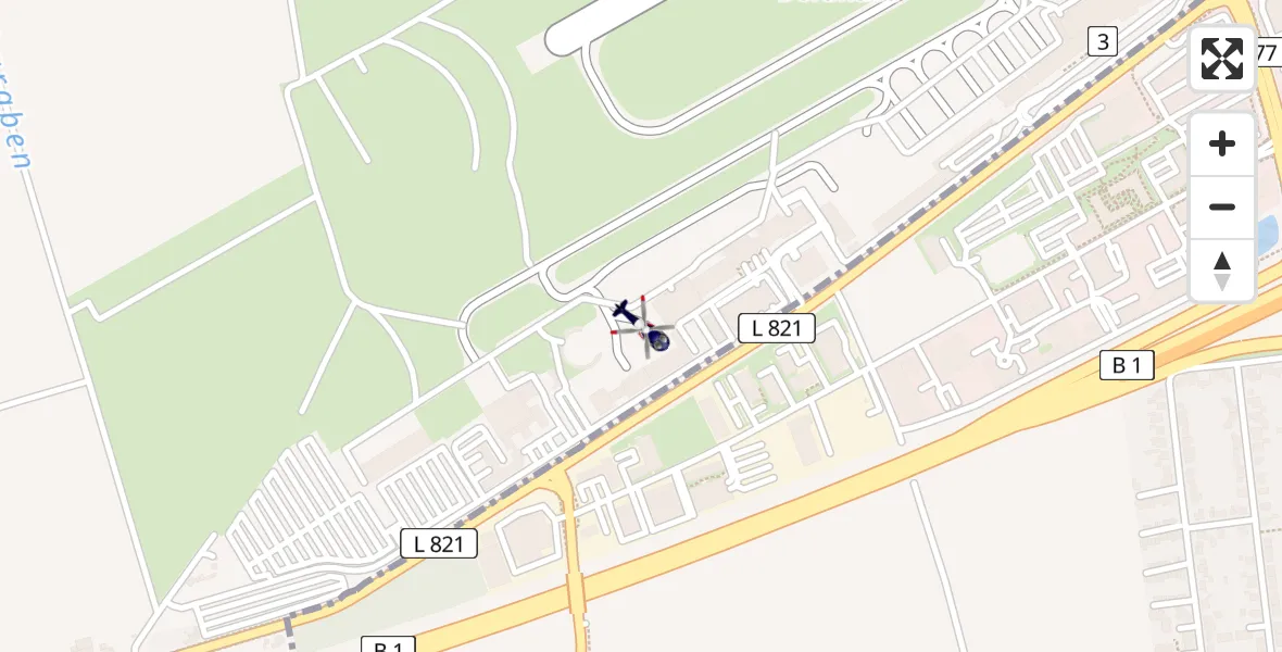 Flugroute Polizeihubschrauber Dortmund Flughafen - Dortmund Flughafen, 06 April 2026, 21:42