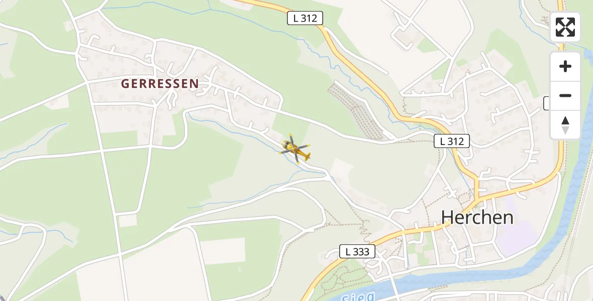 Flugroute Rettungshubschrauber Windeck - Windeck, 07 April 2026, 08:29