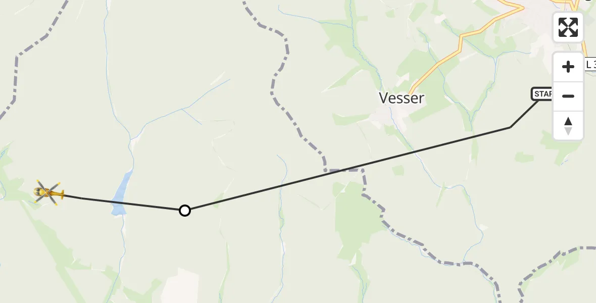 Flugroute Rettungshubschrauber Suhl - Schleusingen, 07 April 2026, 08:32