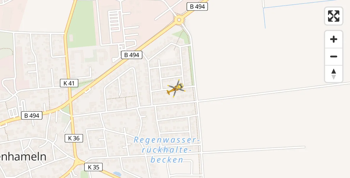 Flugroute Rettungshubschrauber Hohenhameln - Hohenhameln, 07 April 2026, 09:11