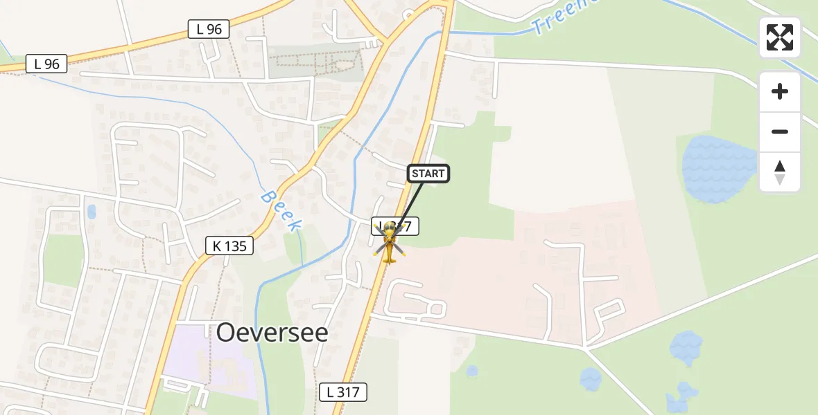 Flugroute Rettungshubschrauber Oeversee - Oeversee, 07 April 2026, 09:14