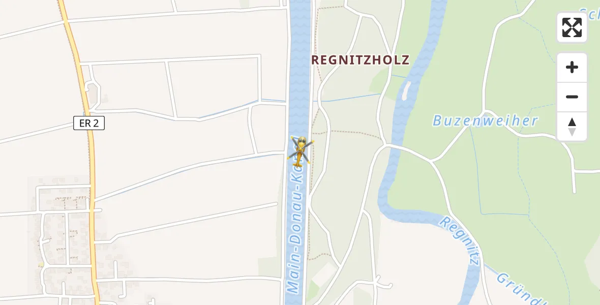 Flugroute Rettungshubschrauber Erlangen - Erlangen, 07 April 2026, 10:31