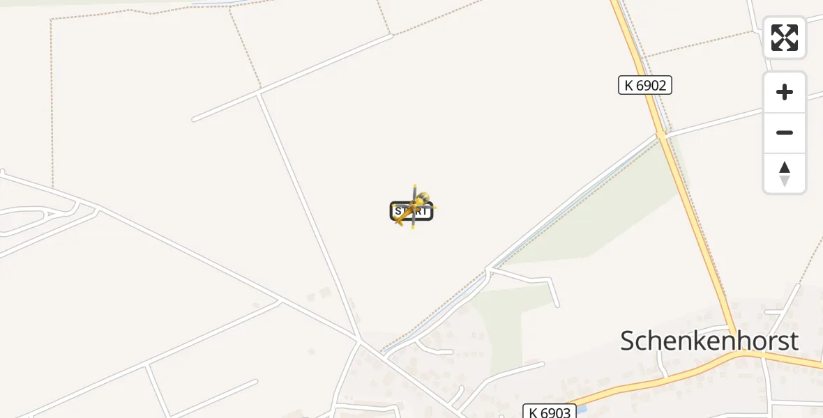 Flugroute Rettungshubschrauber Stahnsdorf - Stahnsdorf, 07 April 2026, 11:00