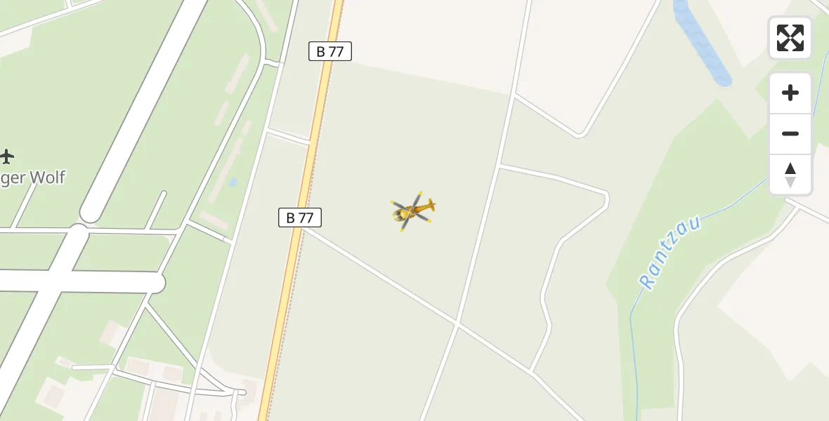 Flugroute Rettungshubschrauber Hohenlockstedt - Hohenlockstedt, 07 April 2026, 11:38