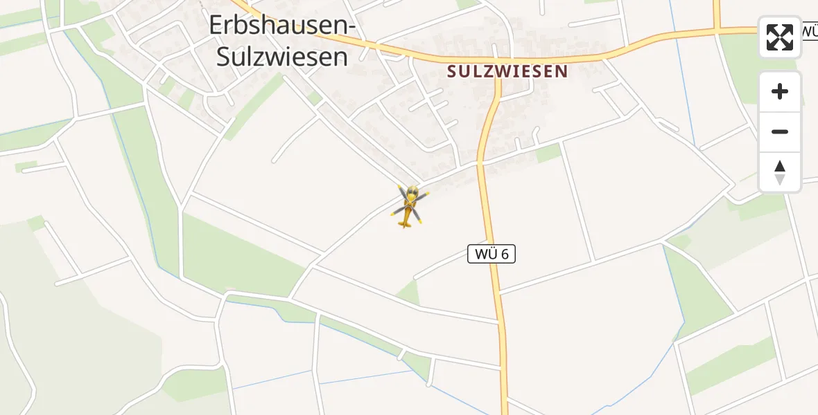 Flugroute Rettungshubschrauber Hausen b.Würzburg - Hausen b.Würzburg, 07 April 2026, 12:02