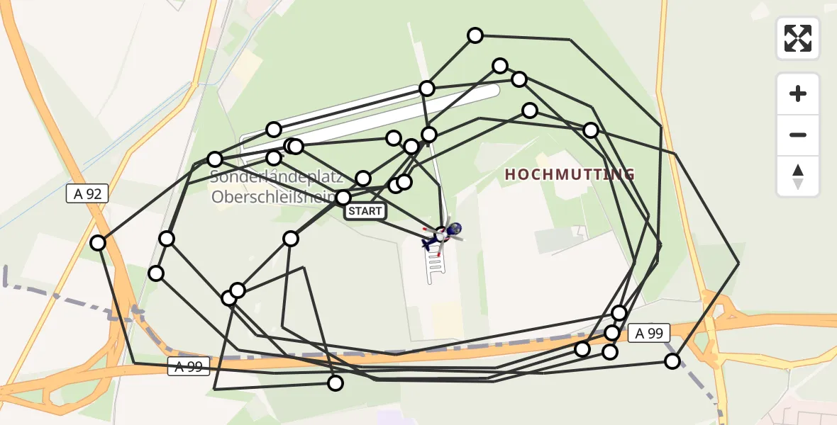 Flugroute Polizeihubschrauber Oberschleißheim - Oberschleißheim, 07 April 2026, 12:16