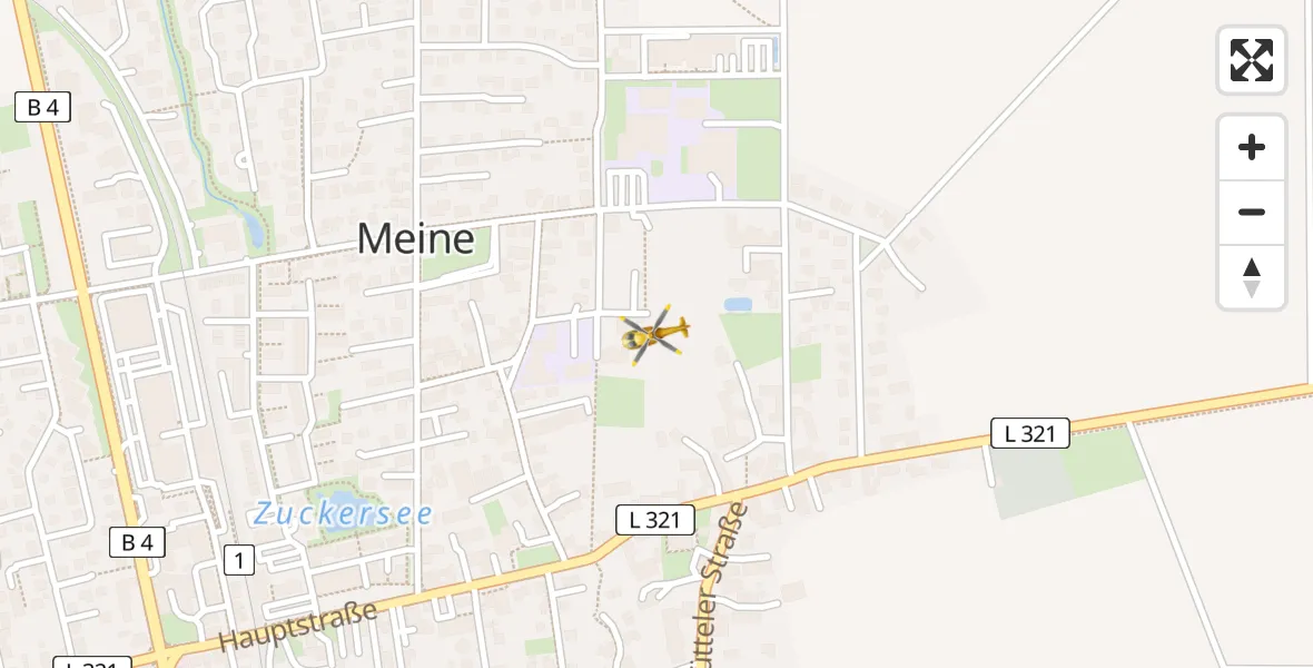 Flugroute Rettungshubschrauber Meine - Meine, 07 April 2026, 12:41