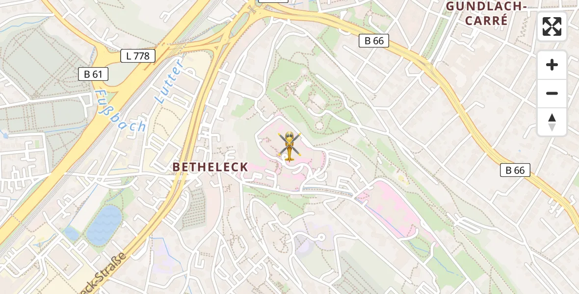 Flugroute Rettungshubschrauber Bielefeld - Bielefeld, 07 April 2026, 13:39
