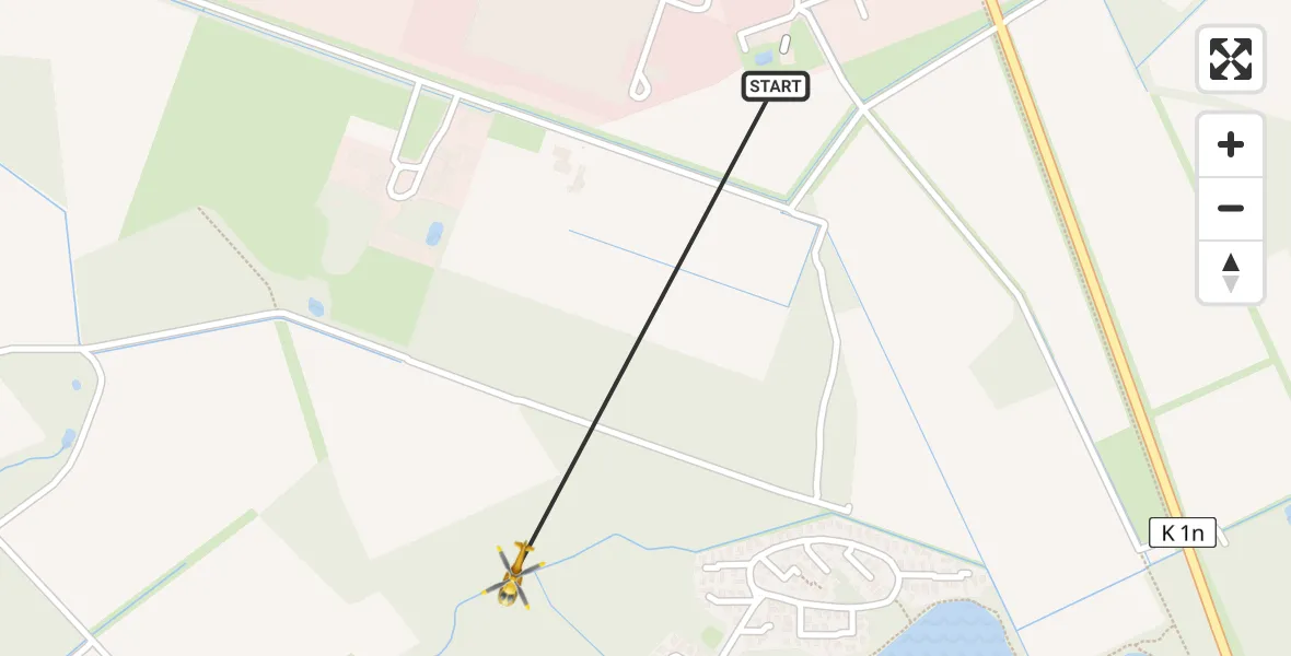Flugroute Ambulanzhubschrauber Christoph  Westfalen-ADAC - Greven, 07 April 2026, 13:59