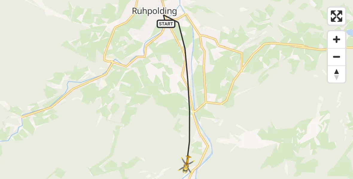 Flugroute Rettungshubschrauber Ruhpolding - Ruhpolding, 07 April 2026, 14:11