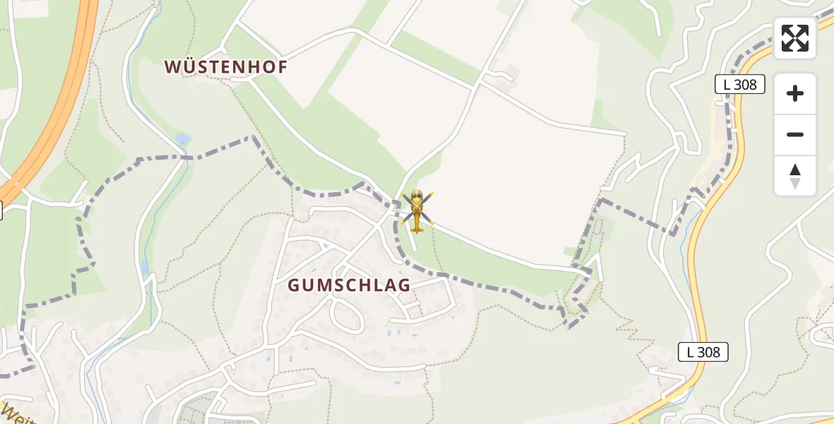 Flugroute Rettungshubschrauber Weitersburg - Weitersburg, 07 April 2026, 14:29