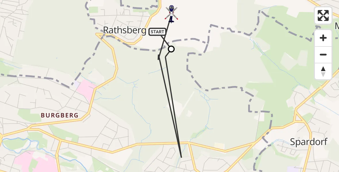 Flugroute Polizeihubschrauber Marloffstein - Marloffstein, 07 April 2026, 14:56
