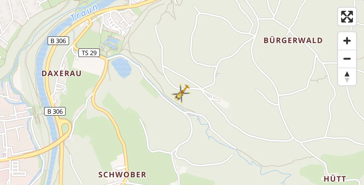 Flugroute Rettungshubschrauber Traunstein - Traunstein, 07 April 2026, 15:26