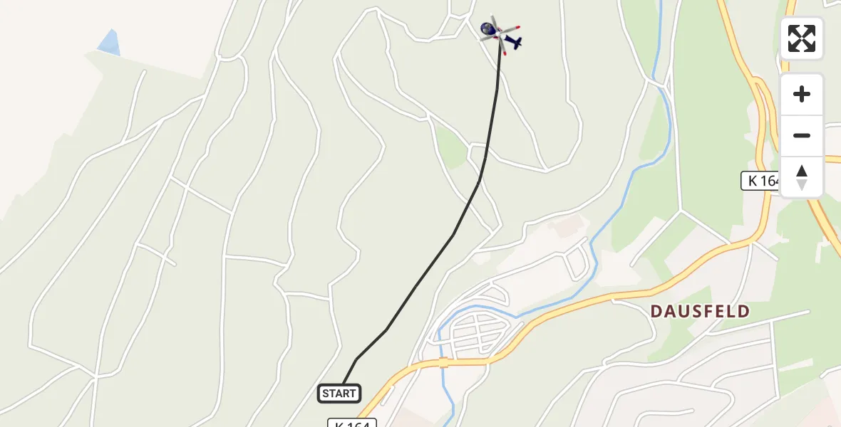 Flugroute Polizeihubschrauber Prüm - Prüm, 07 April 2026, 15:29