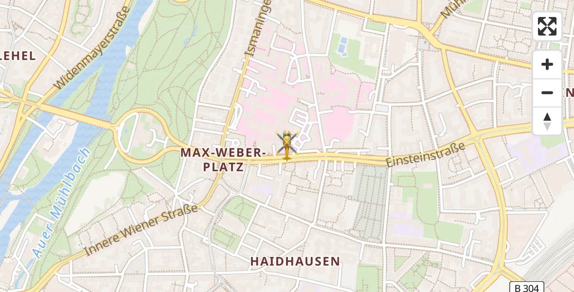 Flugroute Rettungshubschrauber Rechts der Isar University Hospital - Rechts der Isar University Hospital, 07 April 2026, 15:51