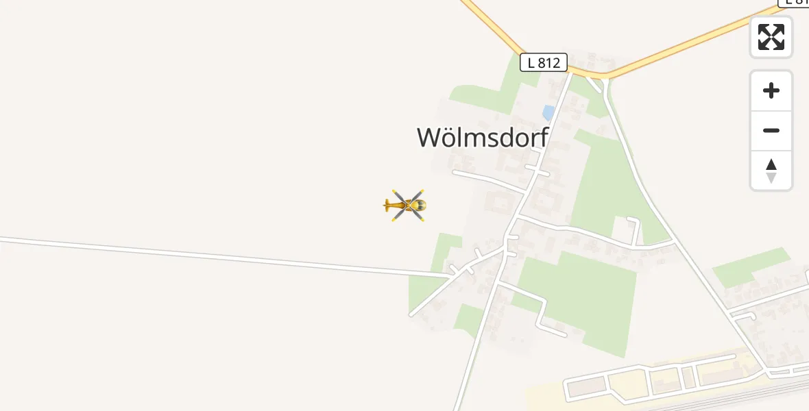 Flugroute Rettungshubschrauber Niedergörsdorf - Niedergörsdorf, 07 April 2026, 17:16