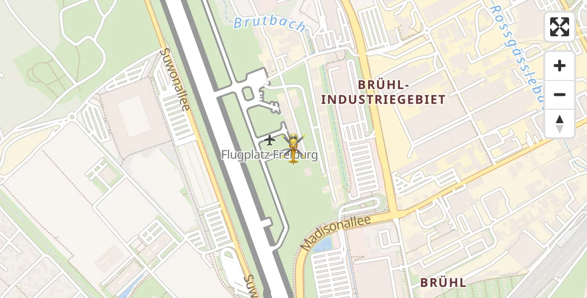 Flugroute Rettungshubschrauber Freiburg im Breisgau Flugplatz - Freiburg im Breisgau Flugplatz, 07 April 2026, 17:22
